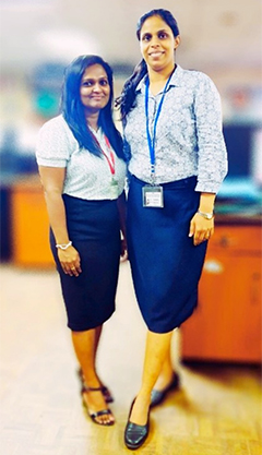 Navodi and Thidasi at the National Innovation Agency of Sri Lanka.