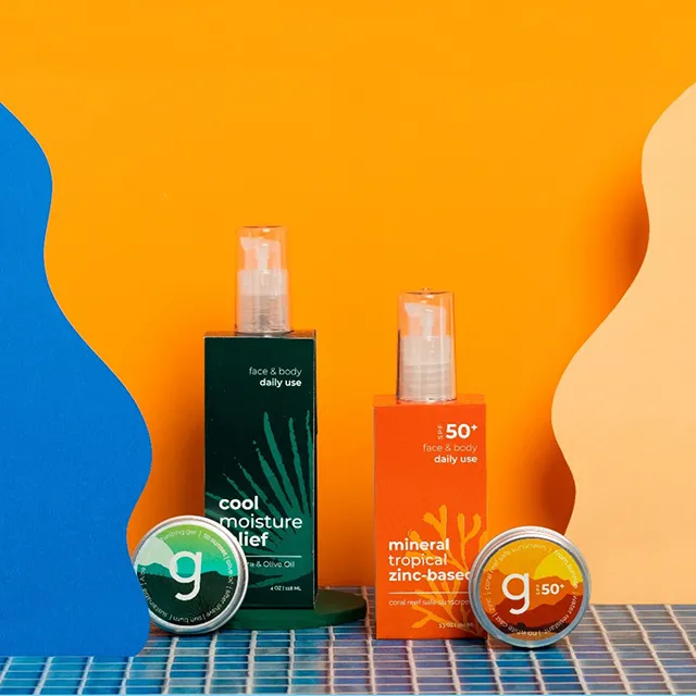 Gingerly mineral sunscreen and skincare products