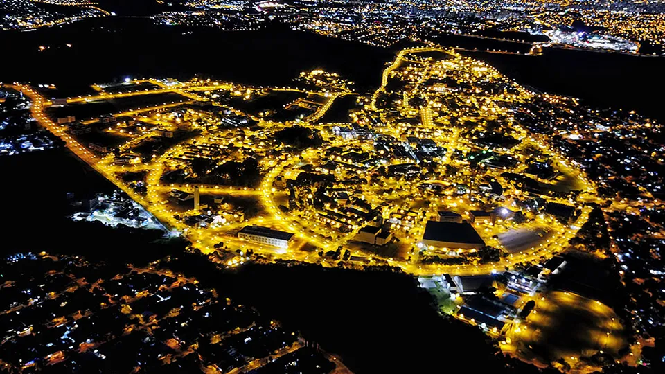 Aerial view of the first Unicamp campus located in Barão Geraldo