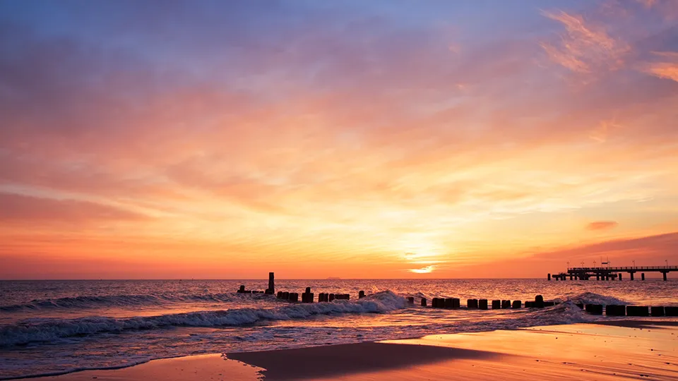 Sunset on the beach