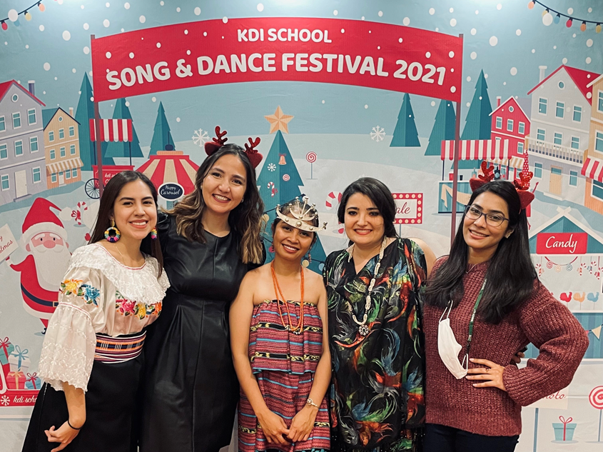 Liliyana da Silva - Liliyana (center) participating in the KDI School song and dance festival