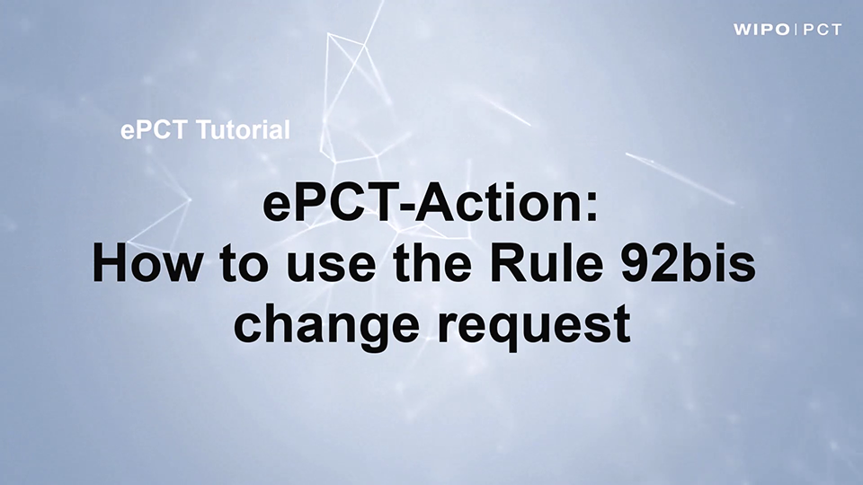 ePCT Video Tutorials for Applicants