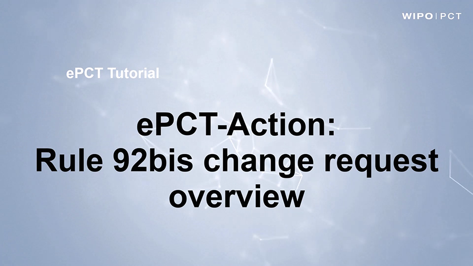 ePCT Video Tutorials for Applicants