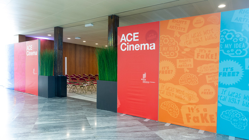 the WIPO Advisory Committee on Enforcement (ACE) cinema entrance